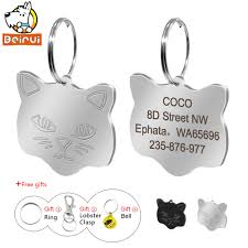 1.6 length by 1.2 width (4.0 cm x 3.1cm). Personalized Cat Id Tags Custom Engraved Cats Name Tag Cats Accessories Collar Decoration For Kittten Puppy With Bell Id Tag Cat Id Tagcat Id Aliexpress