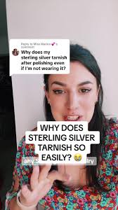 Replying to @Miss Marina 💕 sterling silver contains copper as an alloy,  and because of this its incredibly sensitive to moisture in the air — it  tarnishes really quickly. #sterlingsilver #silver ...