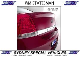 Professionally reconditioned, primed in 2 pac plastic undercoat ready for top coat. Rear Spoiler For Wm Statesman