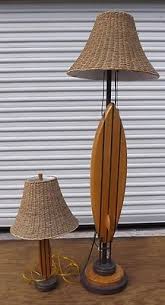 Browse floor lamps ideal for hotels, restaurants, retail, resorts, and hospitality lighting. 2 Designer Floor Table Lamp Surf Up Board Surfboard Cast Iron Wood Seagrass 443562112