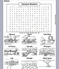 Severe Weather Word Search Worksheet Hurricane Tornado Drought Etc In 2020 Weather Words Weather Word Search Severe Weather