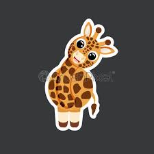 Learn those and more giraffe facts in this fun video! Vector Cute Giraffe Sticker Template Stock Vector Crushpixel