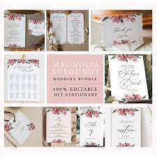 Wedding Invite Bundle Instant Download Bundle Wedding Etsy Wedding Invitations Printable Wedding Invitations Wedding Templates