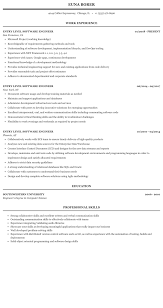Without a clear work history to draw from, the software doesn't know how to sort different sections of text. Entry Level Software Engineer Resume Sample Mintresume