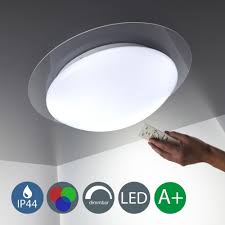 Led Decken Leuchte Wohnzimmer Dimmbar Farbwechsel Bad Lampe Ip44 Fernbedienung Led Led Deckenleuchte Lampe
