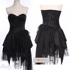Black Lace Asymmetrical Corset Gothic Burlesque Cocktail Party Dress Sku 11402012 Emo Dresses Corset Dress Dress Patterns