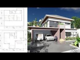 4 Bedrooms House Plan 13x15m This Villa Is Modeling By Sam Architect With 2 Stories Level It S Has 4 Bedrooms 4 Villa Design House Design Small House Design