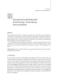 In diesem text geht es um. Pdf Textorganisierende Redemittel Als Forschungs Verwendungs Und Lernproblem In Sprache Wissen Medien Festschrift Fur Professor Gerd Antos Eds R Opilowski W Czachur Wroclaw Dresden 2015 S 101 116