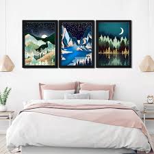 Find the perfect bedroom wall stock photos and editorial news pictures from getty images. Set Of 3 Frames With Abstract Landscape Girl Room Decor Wall Decor Ideas Modern Home Decor Abstract Wall Frames Digital Wall Decor Home Interior Ideas Best Wall Frames Buy Online At Best