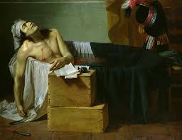 Jacobin revolutionary who was stabbed in a bathtub; The Death Of Marat And The Death Of Art The Charnel House