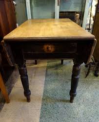 Giantex 3pcs wood rolling casters fold drop leaf kitchen table with stools. Victorian Scrub Top Drop Leaf Pine Dining Table Antiques Atlas