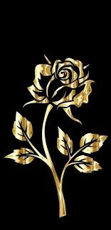 Black And Gold Flowers Jpgtd Gold Wallpaper Iphone Gold And Black Wallpaper Flower Phone Wallpaper