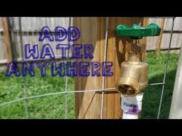 Add A Water Spigot Anywhere In Your Yard Youtube Garden Hose Spigot Diy Water Water Sprinkler