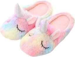 Amazon Com Fxaelian Womens Girls Cartoon Novelty Unicorn Slippers Indoor House Foam Slippers Ch Unicorn Slippers Plush Girls Unicorn Slippers Unicorn Slippers