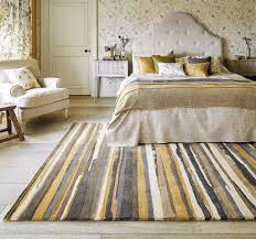 Teppich Aus Wolle Mit Streifen In Gelb Grau Teppich Gelb Teppich Beige Teppich