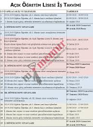 Türkçeden matematiğe, coğrafyadan fiziğe kadar tüm dersler için sahip. Acik Ogretim Lisesi Aol 2019 Takvimi Guncellendi