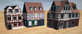 På den västra sidan av römerberg ligger torgets viktigaste byggnad; Frankfurter Altstadt Modelle 3d Modellbahn Studio