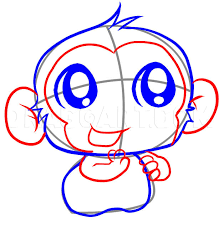 Then add the face cross to help us place. How To Draw An Easy Monkey Step By Step Drawing Guide By Dawn Dragoart Com