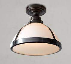 Buy online from our home decor products & accessories at the best prices. Custom Industrial Milk Glass Flush Mount Pottery Barn