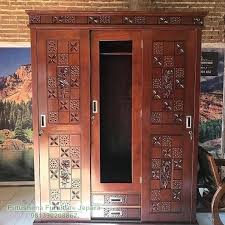 Lemari pakaian pintu 3 sliding cat duco warna hijau juragan √ ukuran: Lemari Pakaian 3 Pintu Sliding Cermin Putushima Furniture