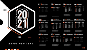 Kalender 2021 querformat, 2 seiten, 1. Eine Seite 2021 Kalendervorlage Download Kostenlos Vector Clipart Graphics Vektorgrafiken Und Design Vorlagen