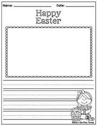 They'll enjoy a maze, letter tracing, coloring, counting, and more. Easter Activities Writing Paper Writing Center Kindergarten First Grade