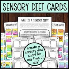 Sensory Diet Activity Cards For Self Regulation Over 60 Sensory Activities