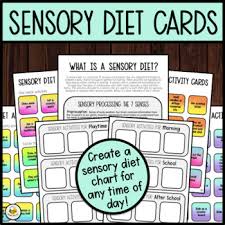 sensory diet activity cards for self regulation over 60 sensory activities