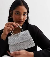 Womens silver clutch discount