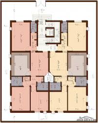شقق سكنية بتصميم حديث 2 غرفة نوم في كل وحدة سكنية House Plans Floor Plans Closet Designs