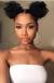 Half Up Space Buns Black Hair