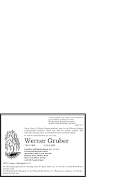 Videos with content of experimental music, new music. Traueranzeigen Von Werner Gruber Trauer Op Online De