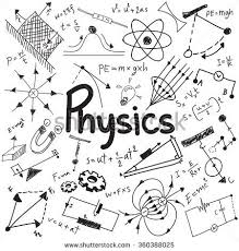 Physics Science Theory Law And Mathematical Formula Equation Doodle Handwriting And Model Icon In White Isolated Backg Science Drawing Science Doodles Physics