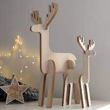 Maybe you would like to learn more about one of these? Strikingly Wooden Deer Christmas Decorations Adorable Standing Reindeer Decoration Hantverk Gor Det Sjalv