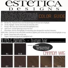 Estetica Designs Wig Color Charts