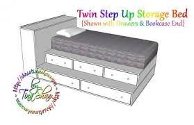 Leg bed systema skeletale building plans bed frame with drawers free and leisurely diy. Twin Step Up Storage Bed Storage Bed Woodworking Bed Twin Bed Frame