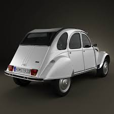 3d Model Of Citroen 2cv 1973 Citroen 2cv Citroen 3d Model