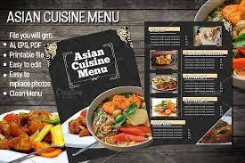 asian cuisine menu asian cuisine menu dinner menu