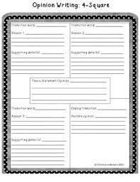 Opinion Writing 4 Square Graphic Organizer Opinion Writing Opinion Writing Graphic Organizer Teaching Opinion Writing