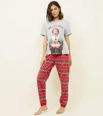 Women's cinch bottom drawstring sweatpants christmas color block jogger pants loose lounge trousers harem pants. Red Elf Christmas Jogger Pyjama Set New Look