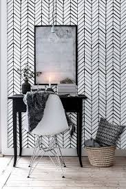 Black And White Accent Wallpaper Kelly Martin Interiors Blog Pattern Madness Wallpaper Interior Interior Design Acce Herringbone Wallpaper Vinyl Wallpaper Black Chevron Wallpaper