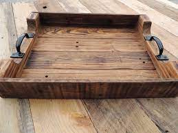 Match your ottoman to your sofa. Amazon Com Rustic Wood Coffee Table Ottoman Serving Tray Large Handmade