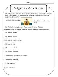 An Apple For The Teacher Worksheet Wednesday Subject And Predicate Worksheets Subject And Predicate Simple Subject And Predicate