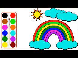 How To Draw A Rainbow Step By Step Rainbow Colors For Kids Drawing For Kids Youtube Coloring for baby with crying tooth | toothbrush a.