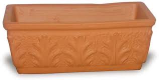 Here we have some lovely terracotta window boxes 1/12th we have three different types available: Roman Window Box It028 It029 Wholesale Pottery The Pottery Patch
