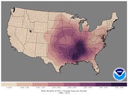 Map of Tornadoes in Oklahoma