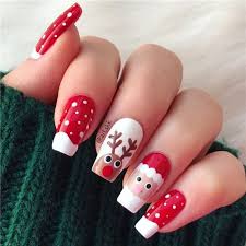 Unas Decoracion De Papa Noel Para La Navidad Xmas Nail Art Santa Nails Xmas Nails