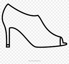 High heel shoes (silhouette) over white. High Heels Coloring Page Color Page High Heels Clipart 2142774 Pikpng