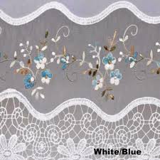 vintage macrame sheer kitchen valance