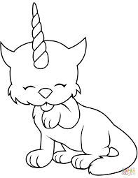 Gli unicorni kawaii sono ancora più teneri di quelli normali. Gatto Unicorno Da Colorare Coloring And Drawing